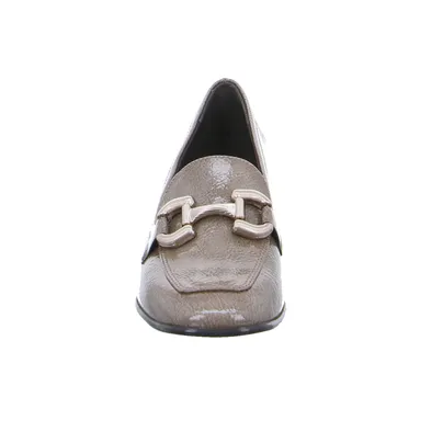 TAMARIS Slipper Taupe Lederimitat TAMARIS Slipper Taupe Lederimitat