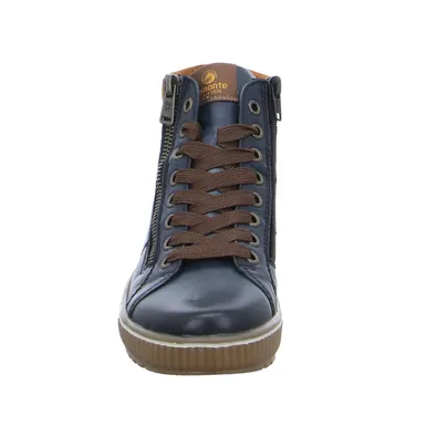 REMONTE mit TEX Membrane Mid Cut Sneaker Blau Leder 