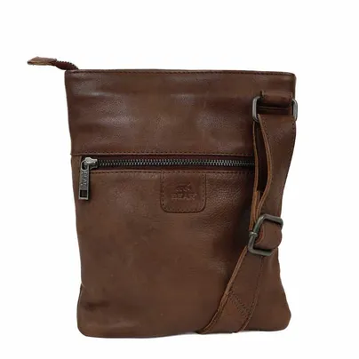 BEAR DESIGN Umhängetasche Braun Leder BEAR DESIGN Umhängetasche Braun Leder