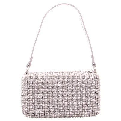 * Clutch / Abendtasche Silber Synthetik 