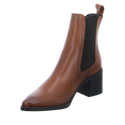 SCHUHENGEL Stiefelette Cognac Leder SCHUHENGEL Stiefelette Cognac Leder
