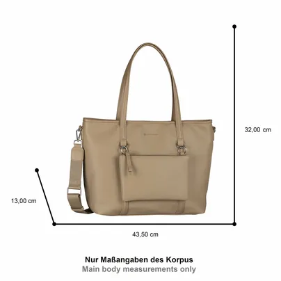 TOM TAILOR Shopper Taupe Lederimitat TOM TAILOR Shopper Taupe Lederimitat
