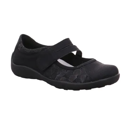 REMONTE mit Wechselfussbett Ballerina Schwarz Lederimitat REMONTE mit Wechselfussbett Ballerina Schwarz Lederimitat