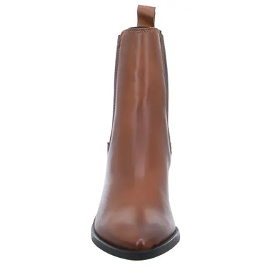 SCHUHENGEL Stiefelette Cognac Leder SCHUHENGEL Stiefelette Cognac Leder