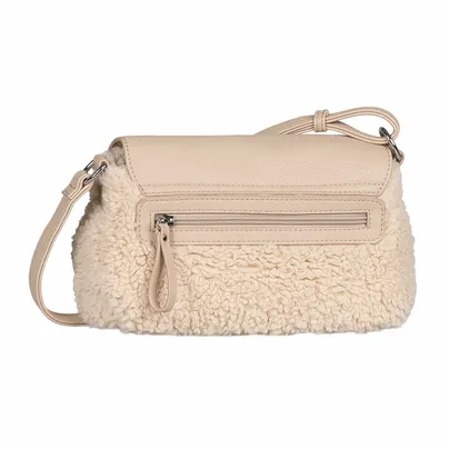 TOM TAILOR Handtasche mit Überschlag Beige Textil TOM TAILOR Handtasche mit Überschlag Beige Textil