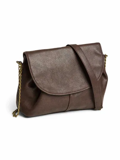 PIECES Handtasche mit Überschlag Khaki Lederimitat PIECES Handtasche mit Überschlag Khaki Lederimitat