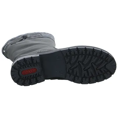 RIEKER mit Rieker-TEX Stiefel Grau Lederimitat 