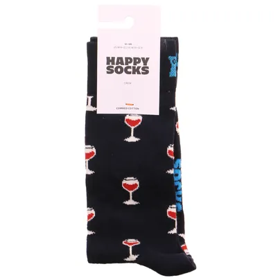 HAPPY SOCKS Weinglas Freizeitsocken Blau Textil HAPPY SOCKS Weinglas Freizeitsocken Blau Textil