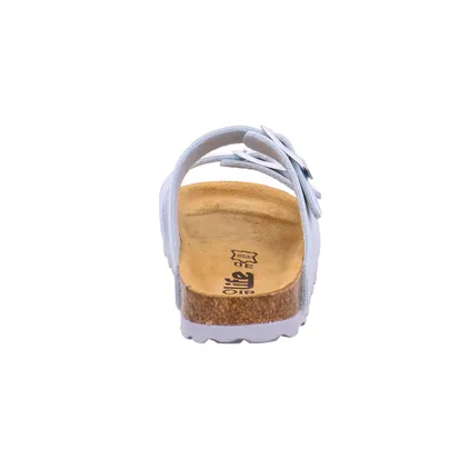 BIOLife Unisex Kinder-Pantolette Hellblau Lederimitat BIOLife Unisex Kinder-Pantolette Hellblau Lederimitat