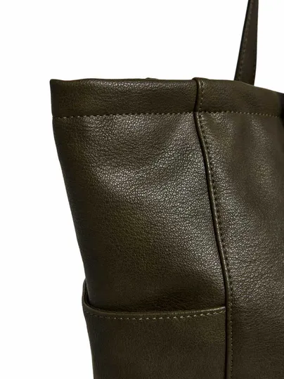 PIECES Shopper Khaki Lederimitat PIECES Shopper Khaki Lederimitat