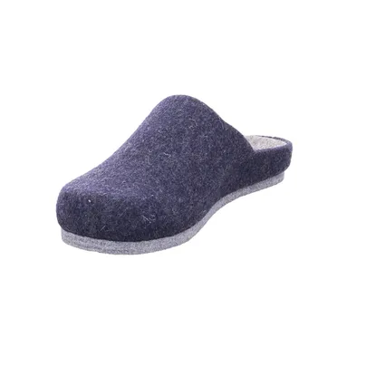 BIOLife Deck und Laufsohle in Gris Hausschuh Blau Textil BIOLife Deck und Laufsohle in Gris Hausschuh Blau Textil