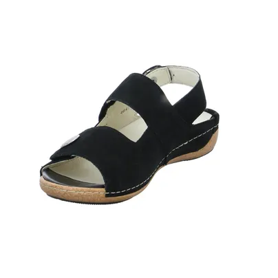 WALDLÄUFER Comfort-Sandalette Schwarz Leder WALDLÄUFER Comfort-Sandalette Schwarz Leder