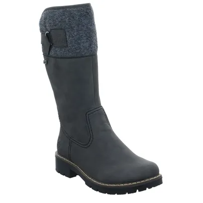 RIEKER mit Rieker-TEX Stiefel Grau Lederimitat 