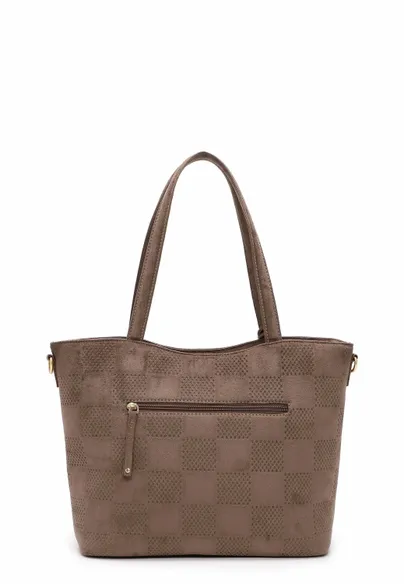 SURI FREY Shopper Taupe Lederimitat 
