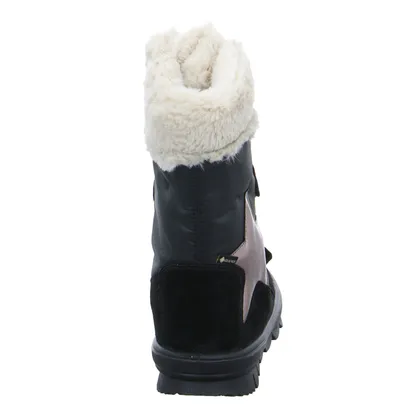 SUPERFIT Mädchen Winterstiefel Mädchen-Snowboot Membrane Schwarz Textil SUPERFIT Mädchen Winterstiefel Mädchen-Snowboot Membrane Schwarz Textil