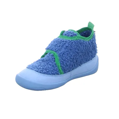 AFFENZAHN Komfortschuh Kinder-Hausschuh Blau Textil AFFENZAHN Komfortschuh Kinder-Hausschuh Blau Textil