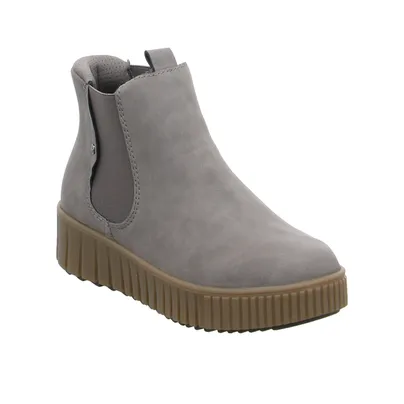 RIEKER Boot Taupe Recycelte Materialien 