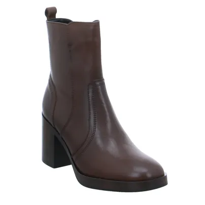 SCHUHENGEL Stiefelette Mittelbraun Leder SCHUHENGEL Stiefelette Mittelbraun Leder