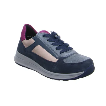 ARA mit Wechselfussbett Comfort-Schnürer Blau Leder ARA mit Wechselfussbett Comfort-Schnürer Blau Leder