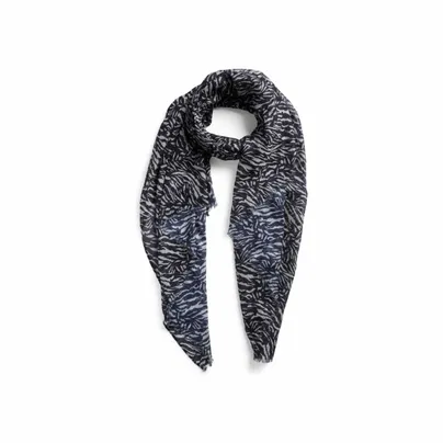 PIECES Muster Zebra-Print Schal Schwarz Textil PIECES Muster Zebra-Print Schal Schwarz Textil