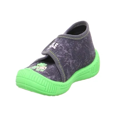 BECK Unisex Baby-Hausschuh Grau Textil BECK Unisex Baby-Hausschuh Grau Textil