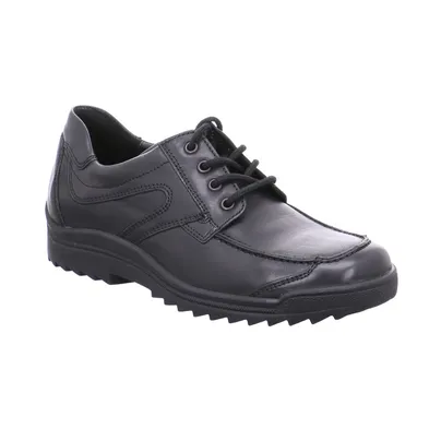 WALDLÄUFER Halbschuh Schwarz Leder 