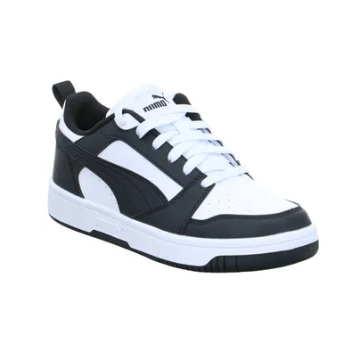 PUMA Puma Rebound V6 Lo Jr Kinder Sportschuh Weiss Lederimitat 
