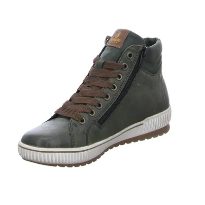 REMONTE mit TEX Membrane Mid Cut Sneaker Olive Leder 