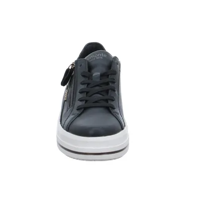 REMONTE mit Wechselfussbett Sneaker Schwarz Leder 