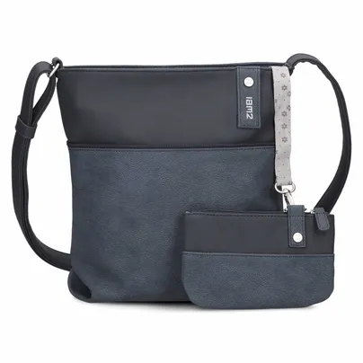 ZWEI Beuteltasche Blau Lederimitat ZWEI Beuteltasche Blau Lederimitat