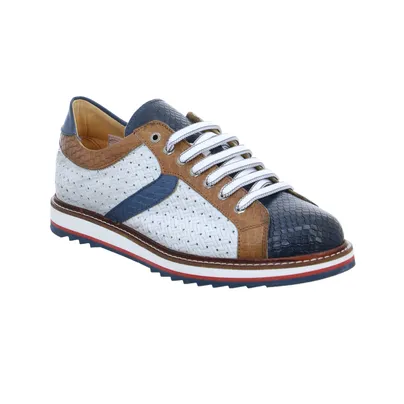EXTON Halbschuhe Sneaker Blau Leder EXTON Halbschuhe Sneaker Blau Leder