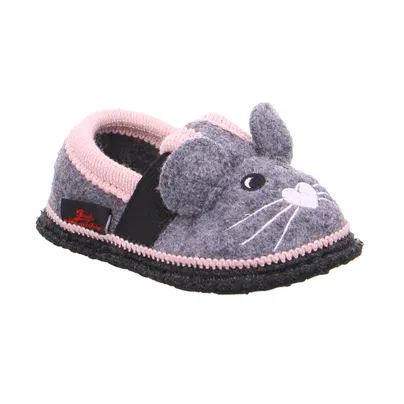 BECK warmer Hausschuh Kinder-Winterhausschuh Grau Textil BECK warmer Hausschuh Kinder-Winterhausschuh Grau Textil