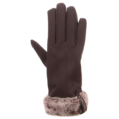 ISOTONER Damen Handschuh Dunkelbraun Textil ISOTONER Damen Handschuh Dunkelbraun Textil