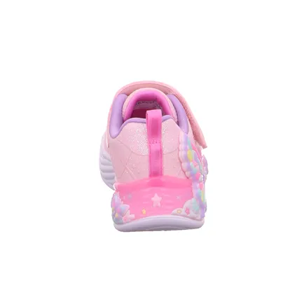 SKECHERS Sneaker Kleinkinder-Halbschuh Klett Rosa Textil 