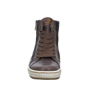REMONTE mit TEX Membrane Mid Cut Sneaker Braun Leder REMONTE mit TEX Membrane Mid Cut Sneaker Braun Leder