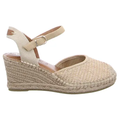TAMARIS Espadrille-mit Absatz Gold Textil TAMARIS Espadrille-mit Absatz Gold Textil