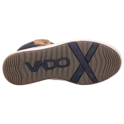 VADO Winter-Sneaker high Jungen-Winter-Bottine Blau Leder VADO Winter-Sneaker high Jungen-Winter-Bottine Blau Leder