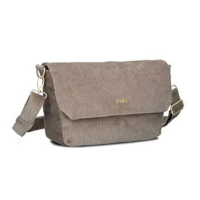 ZWEI Handtasche mit Überschlag Taupe Textil ZWEI Handtasche mit Überschlag Taupe Textil