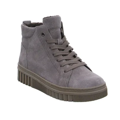 GABOR Comfort-Mid Cut Sneaker Taupe Leder 