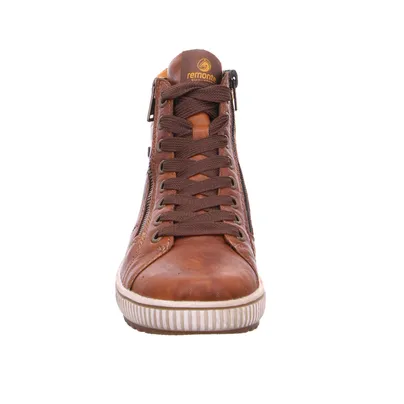 REMONTE mit TEX Membrane Mid Cut Sneaker Cognac Leder 