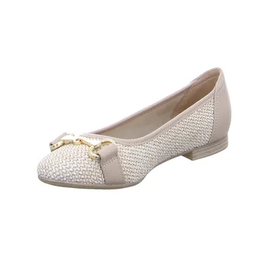 TAMARIS Ballerina Beige Lederimitat TAMARIS Ballerina Beige Lederimitat