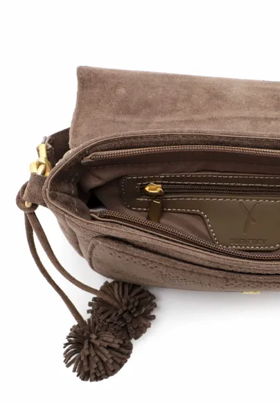 SURI FREY Handtasche mit Überschlag Taupe Lederimitat SURI FREY Handtasche mit Überschlag Taupe Lederimitat