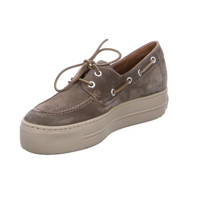 PAUL GREEN Mokassin Taupe Leder 