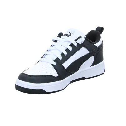 PUMA Puma Rebound V6 Lo Jr Kinder Sportschuh Weiss Lederimitat 