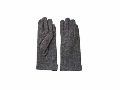 PIECES Strickhandschuh Grau Textil PIECES Strickhandschuh Grau Textil