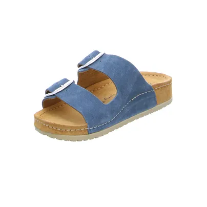 MUBB Bio-Fussbett Jeansblau Leder 