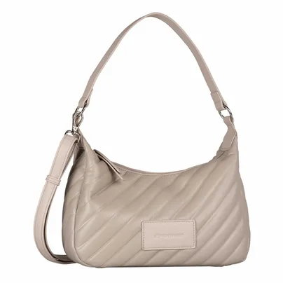 TOM TAILOR Henkeltasche Hellgrau Lederimitat TOM TAILOR Henkeltasche Hellgrau Lederimitat