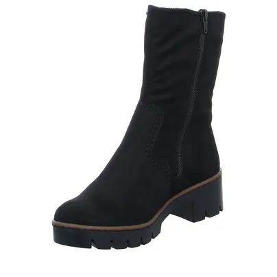 RIEKER Stiefelette Schwarz Lederimitat RIEKER Stiefelette Schwarz Lederimitat