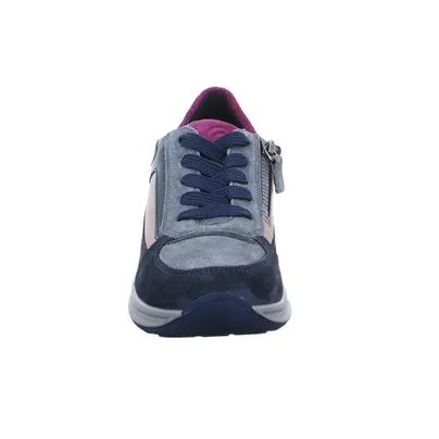 ARA mit Wechselfussbett Comfort-Schnürer Blau Leder ARA mit Wechselfussbett Comfort-Schnürer Blau Leder