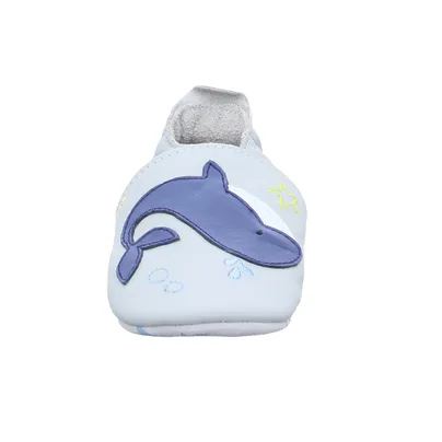 BOBUX Krabbelschuh Silber Leder BOBUX Krabbelschuh Silber Leder